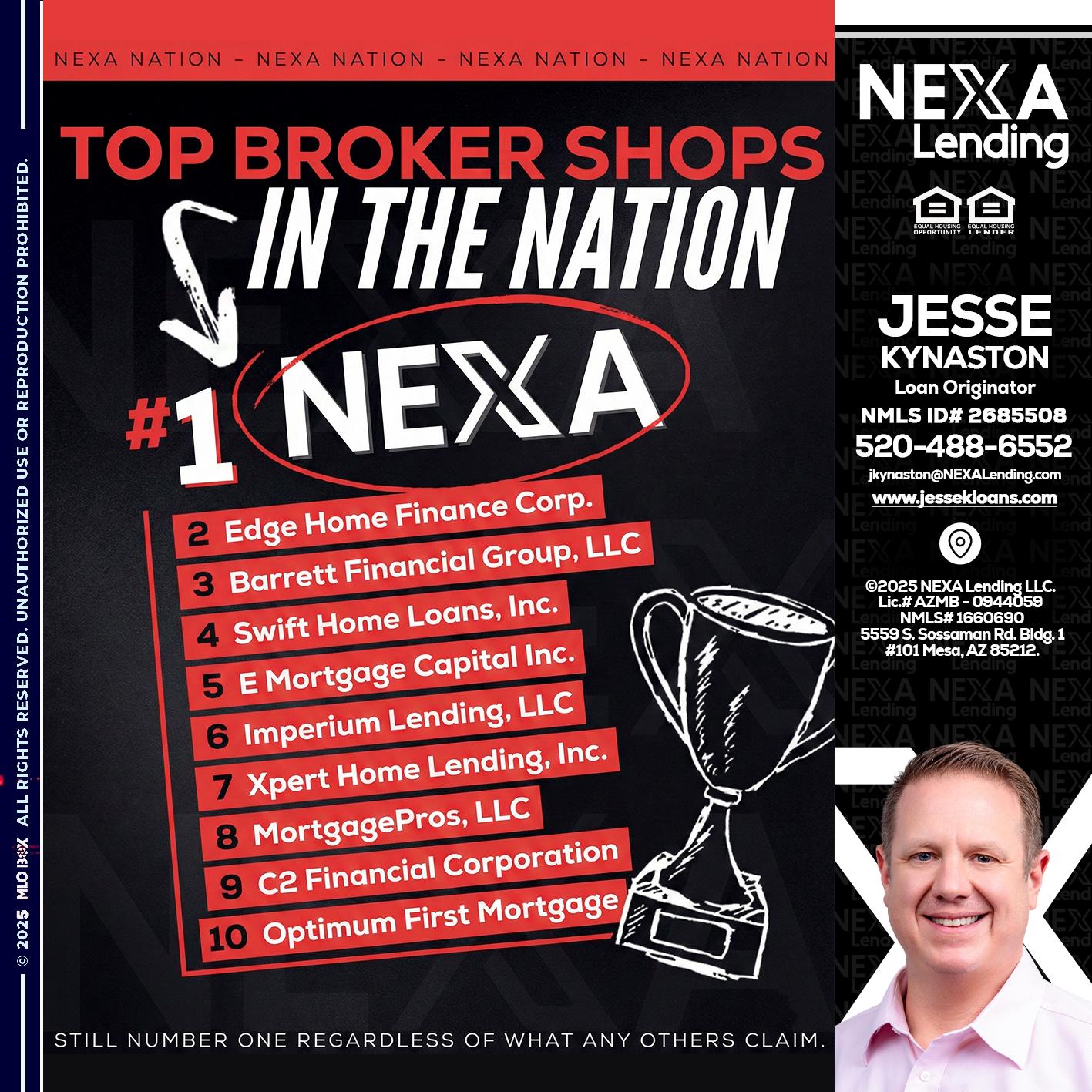 top broker - Jesse Kynaston -Loan Originator