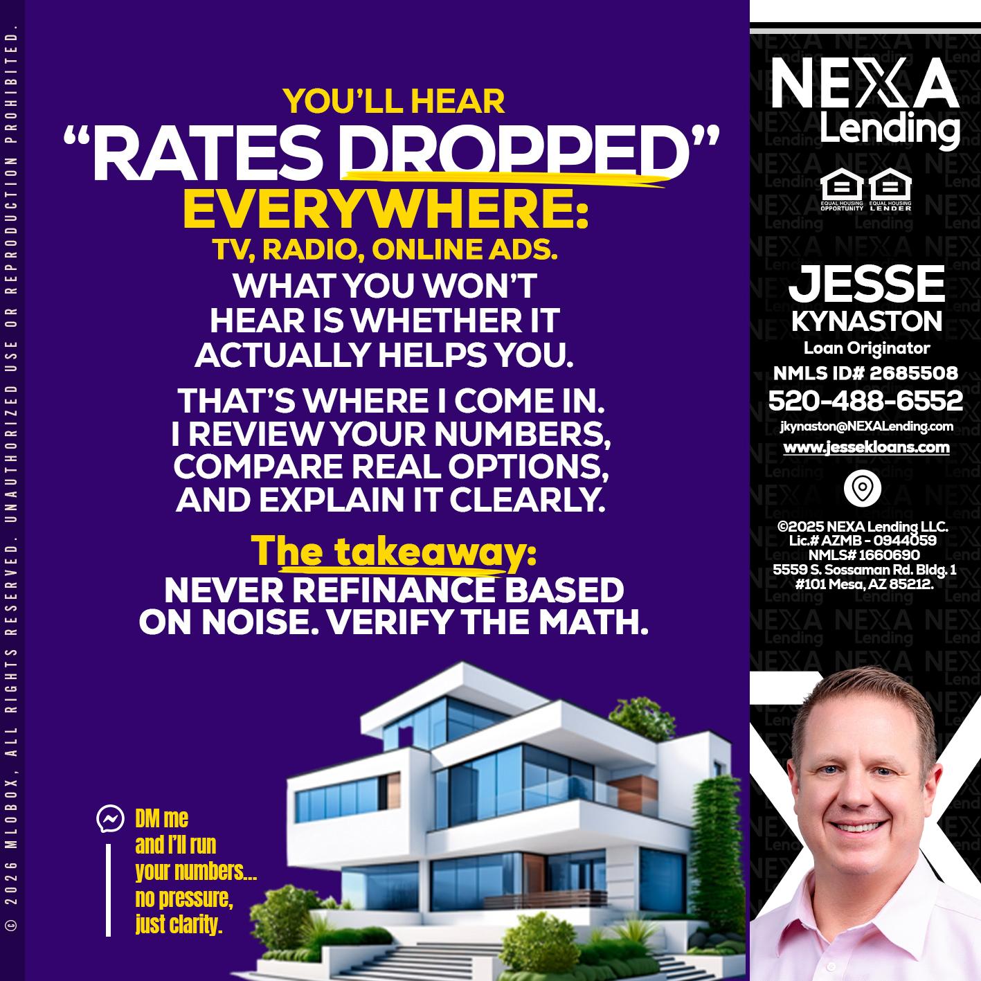 RATES DOPPED - Jesse Kynaston -Loan Originator