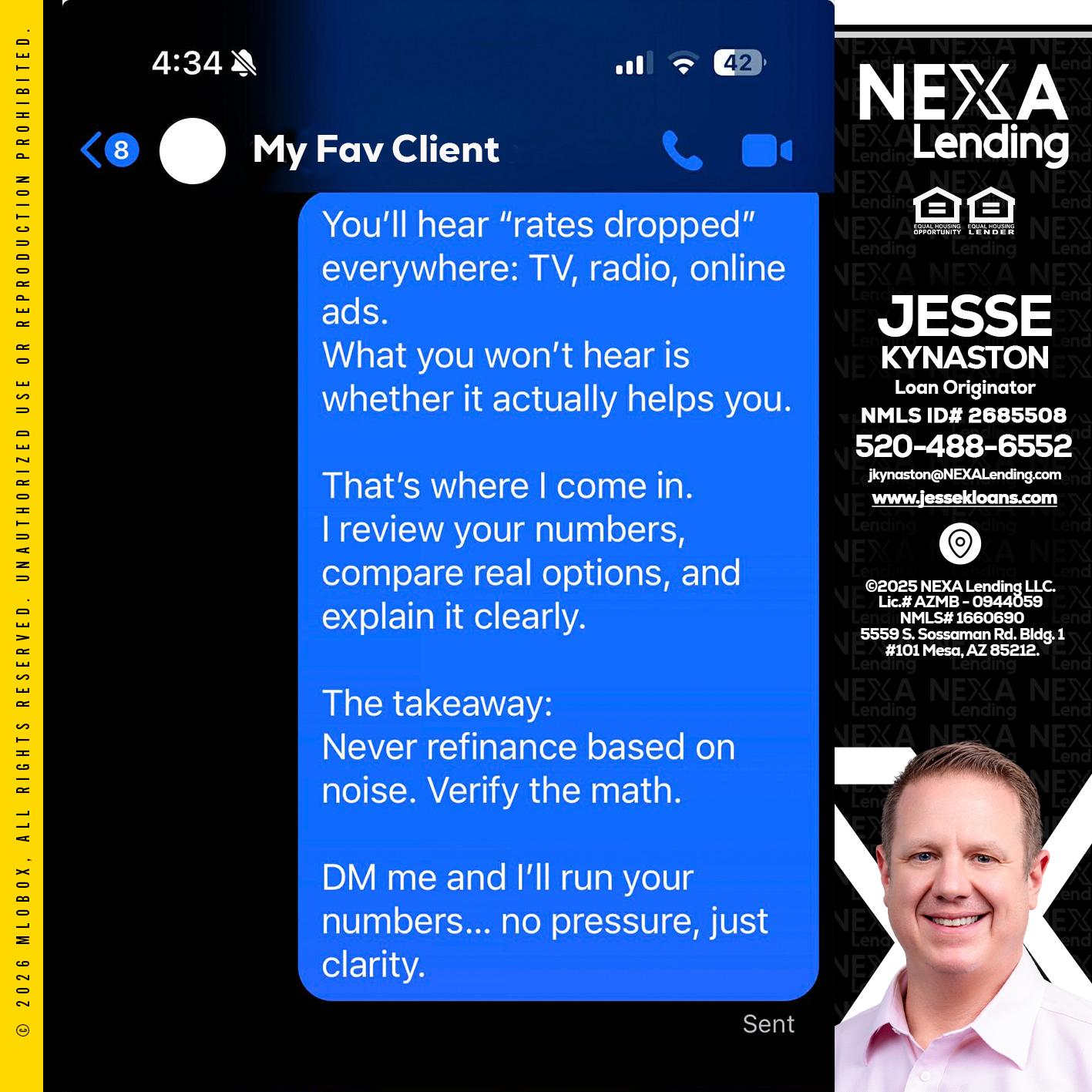 MY FAV CLIENT - Jesse Kynaston -Loan Originator