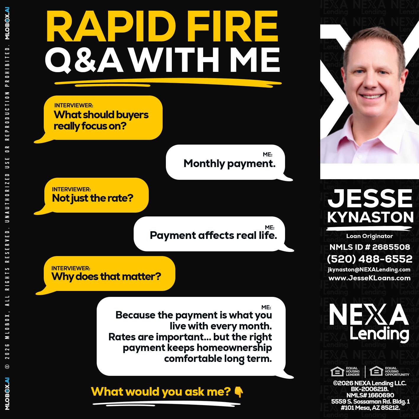 RAPID FIRE Q&A - Jesse Kynaston -Loan Originator