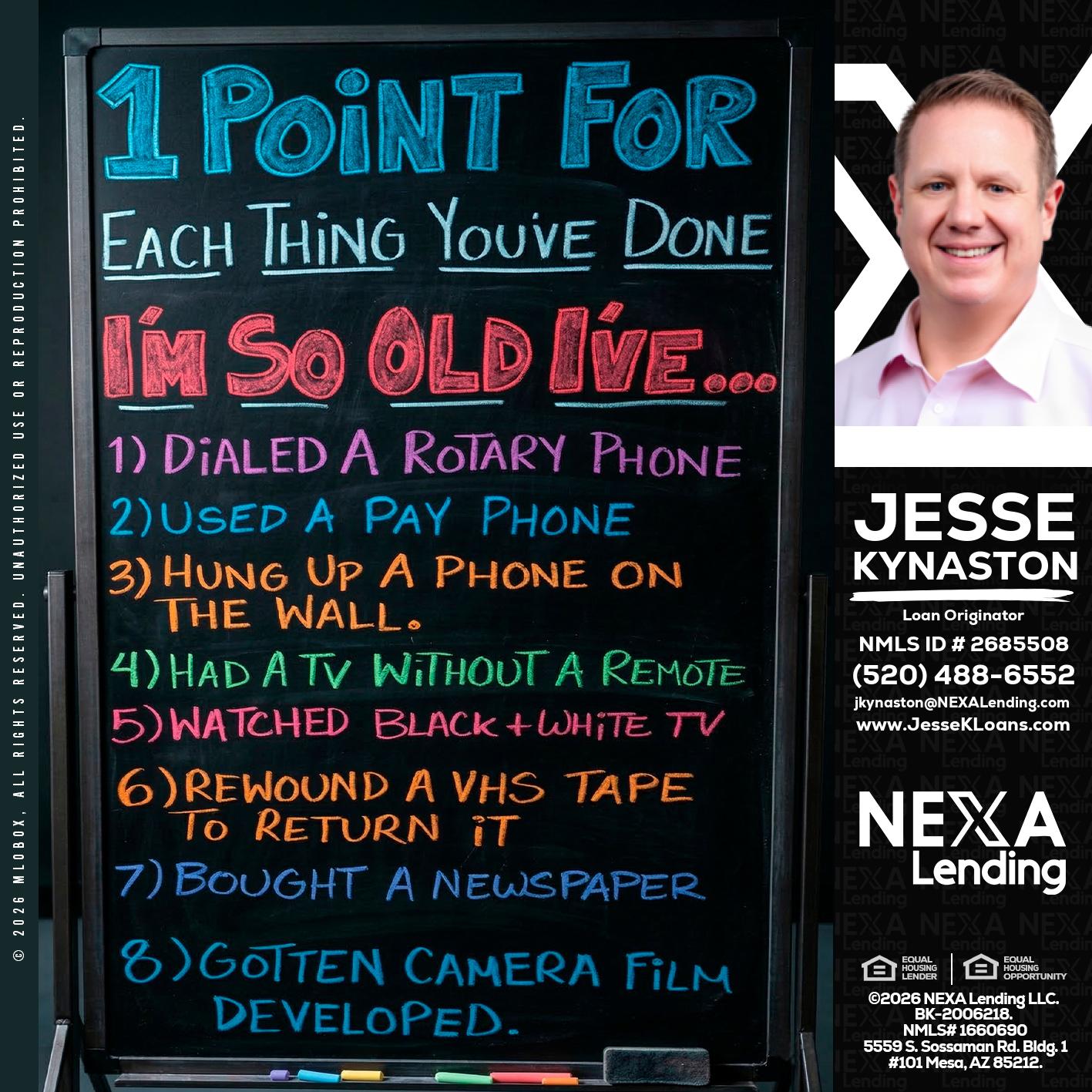 1 point for - Jesse Kynaston -Loan Originator