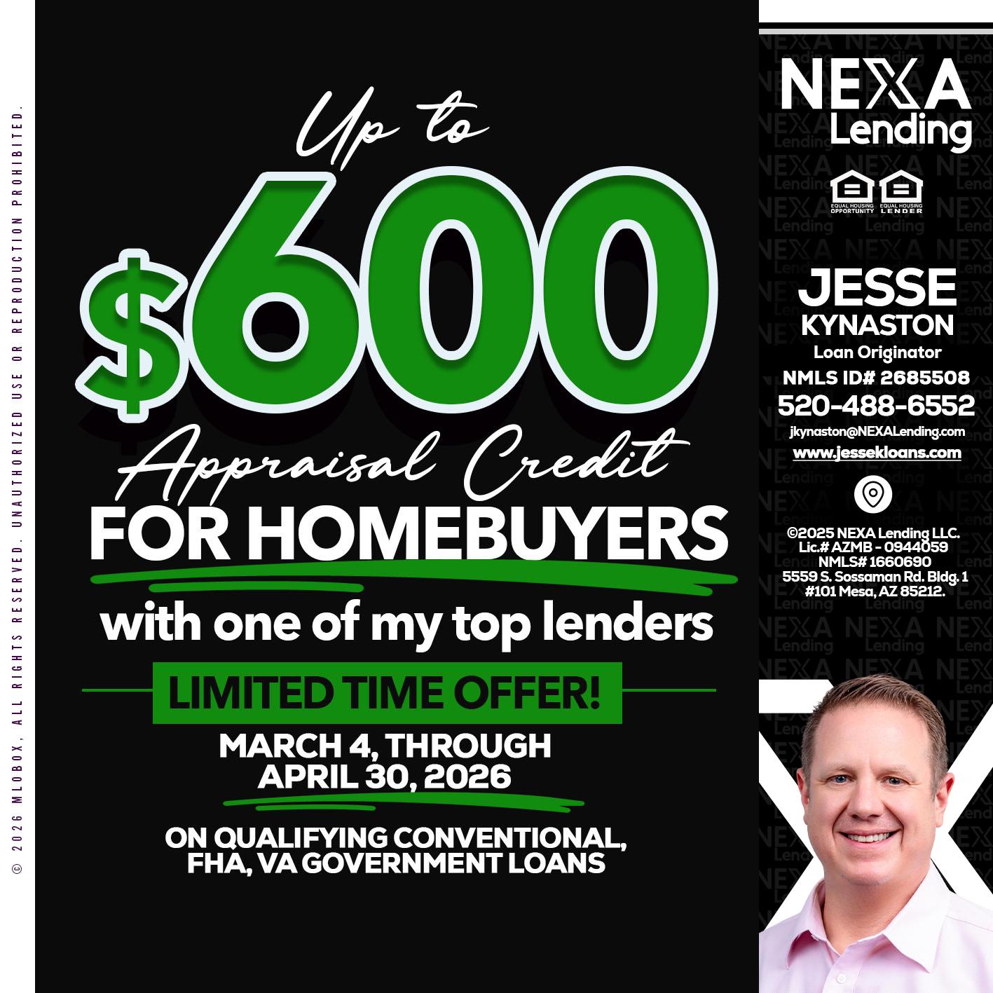 UP TO 600 - Jesse Kynaston -Loan Originator