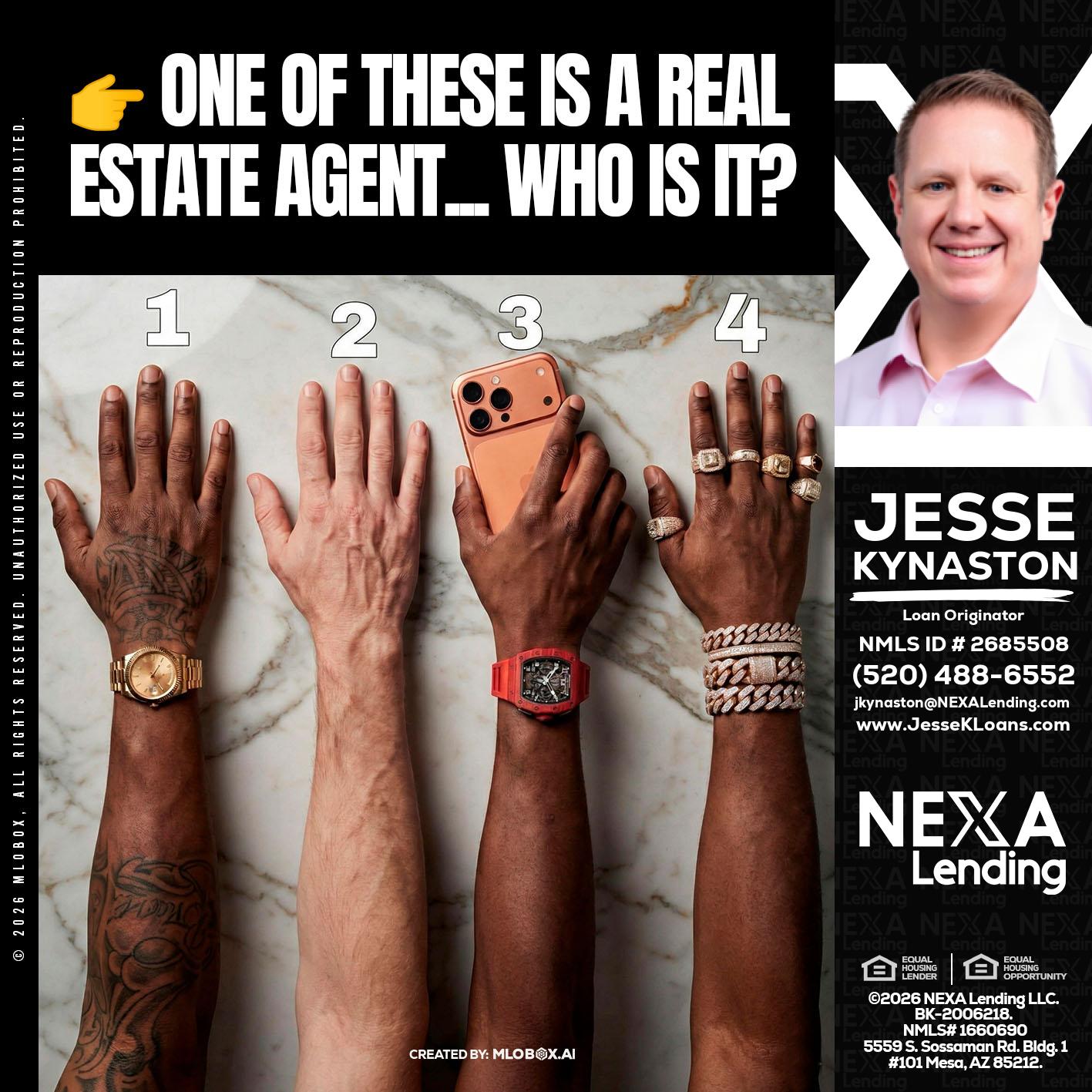 ONE OF THESE - Jesse Kynaston -Loan Originator