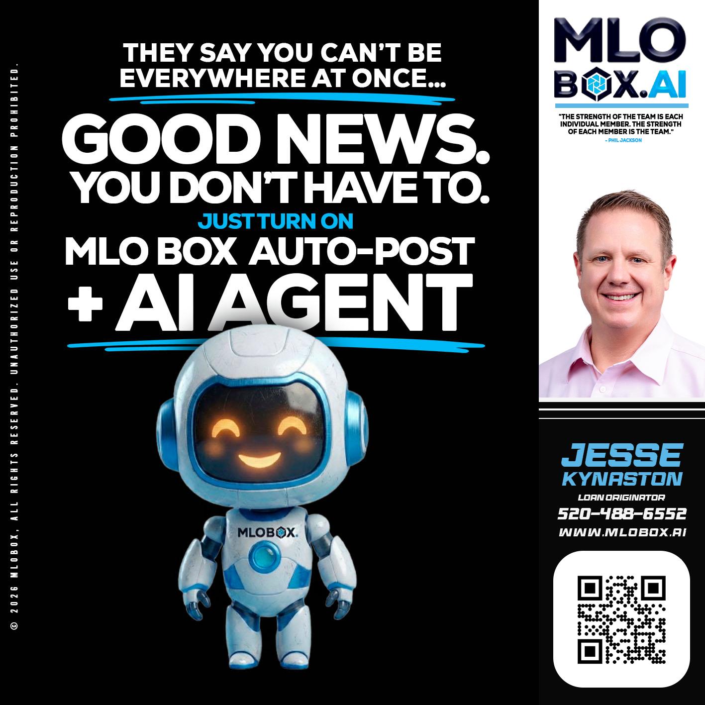 GOOD NEWS - Jesse Kynaston -Loan Originator