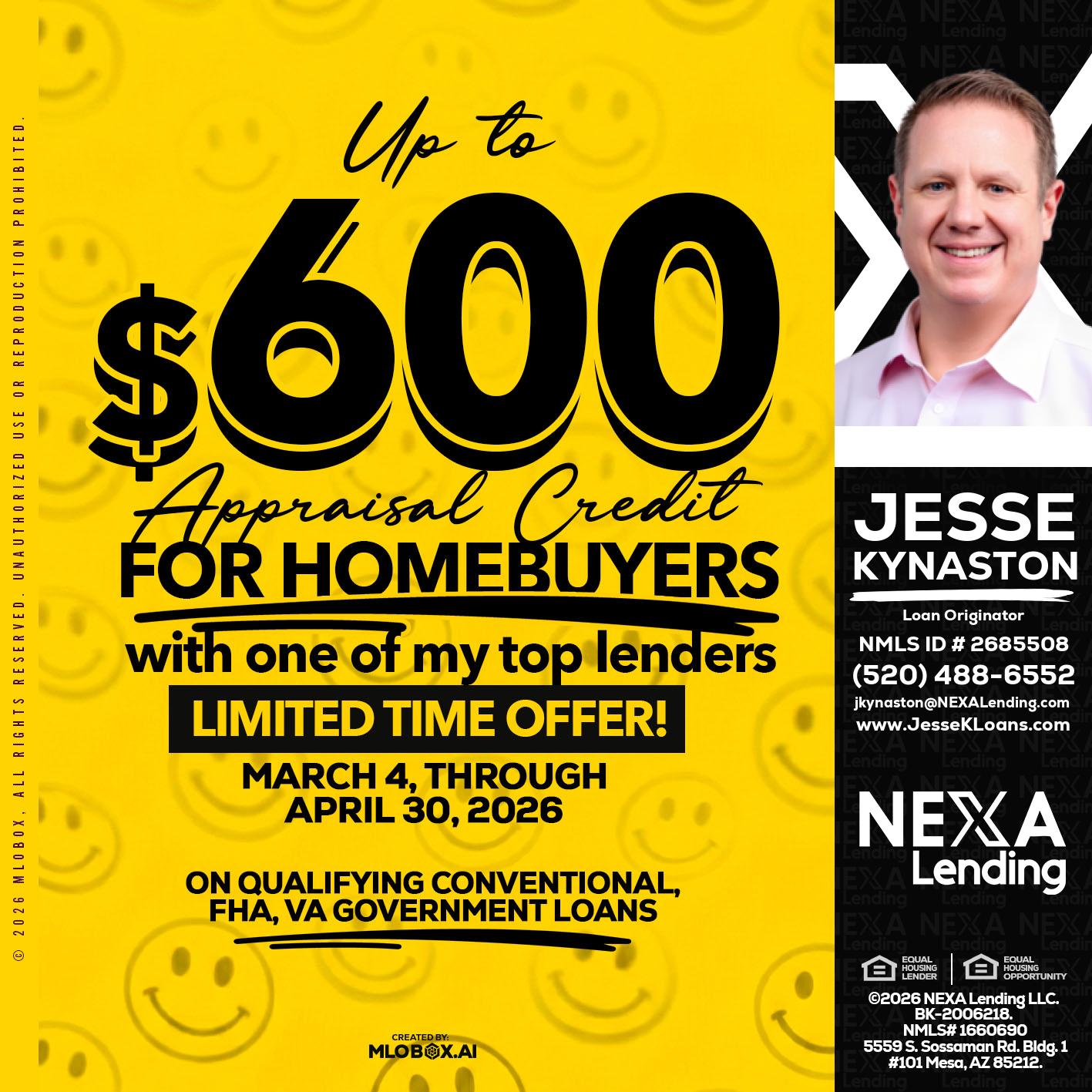 UP TO 600 - Jesse Kynaston -Loan Originator