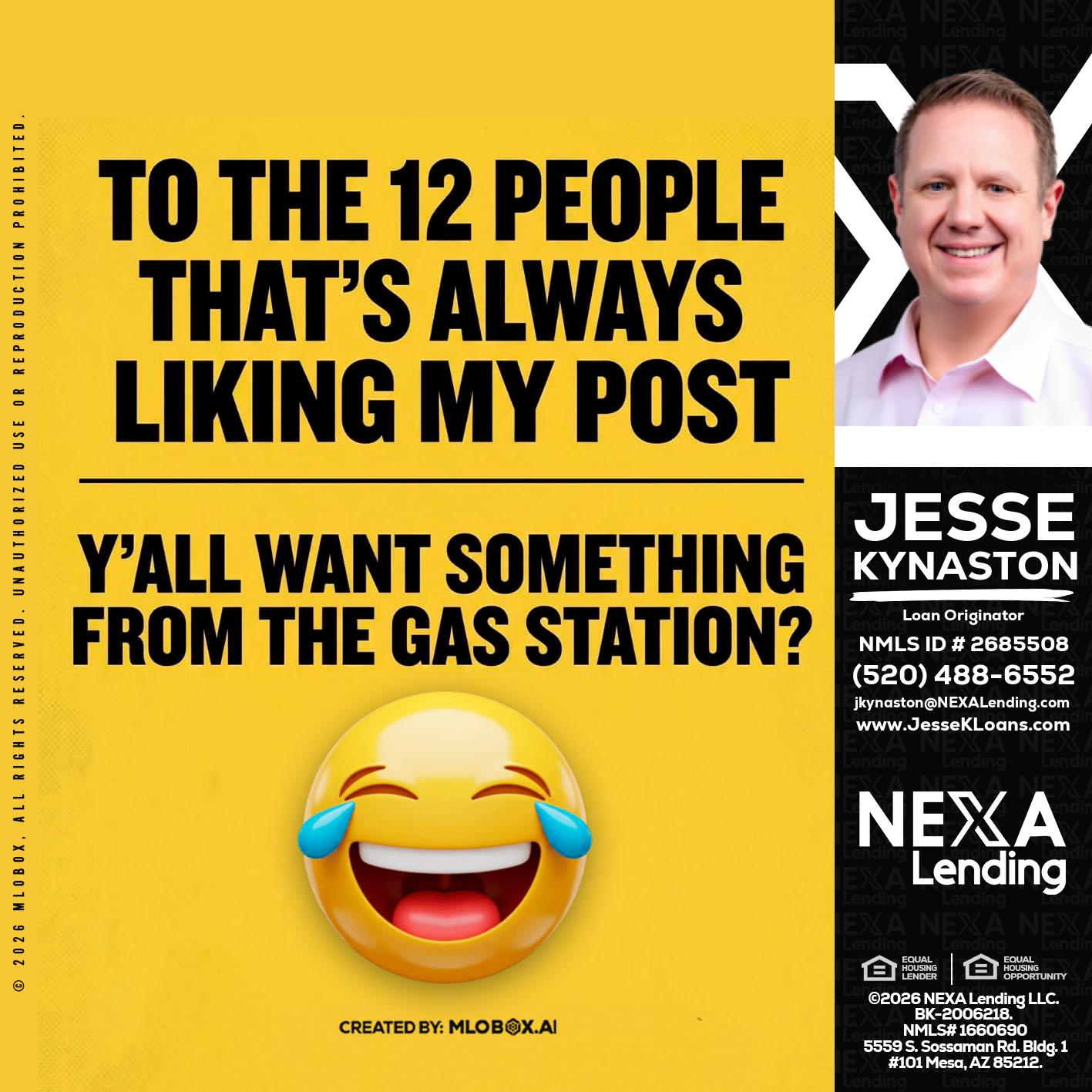 TO THE 12 PEOPLE - Jesse Kynaston -Loan Originator
