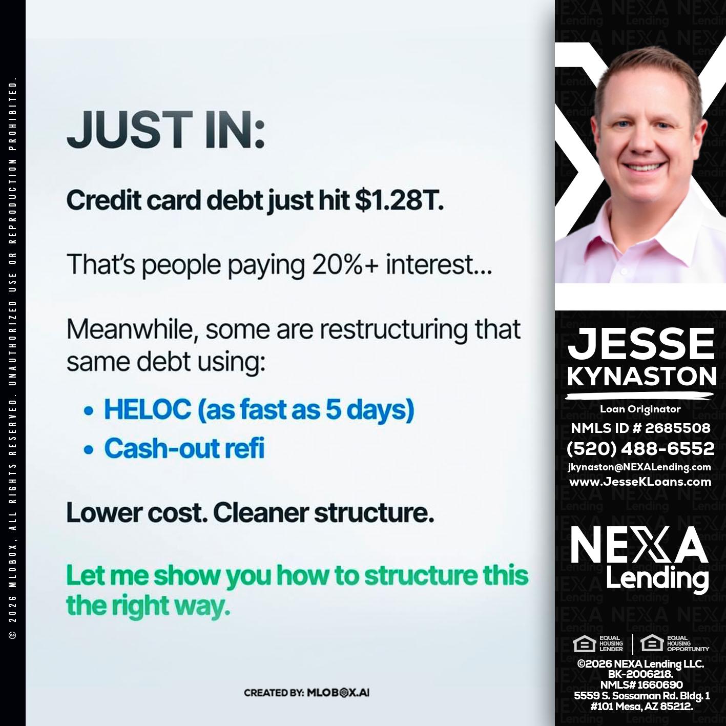JUST IN - Jesse Kynaston -Loan Originator