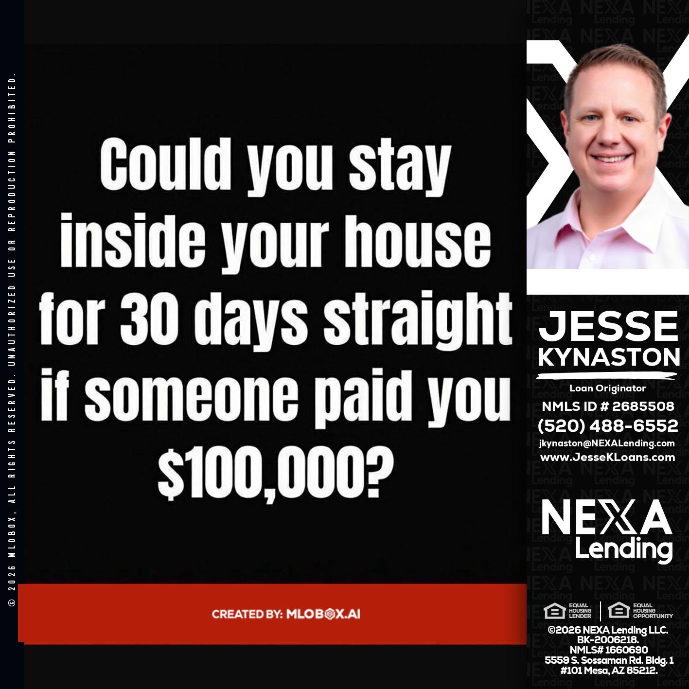 COULD YOU STAY - Jesse Kynaston -Loan Originator