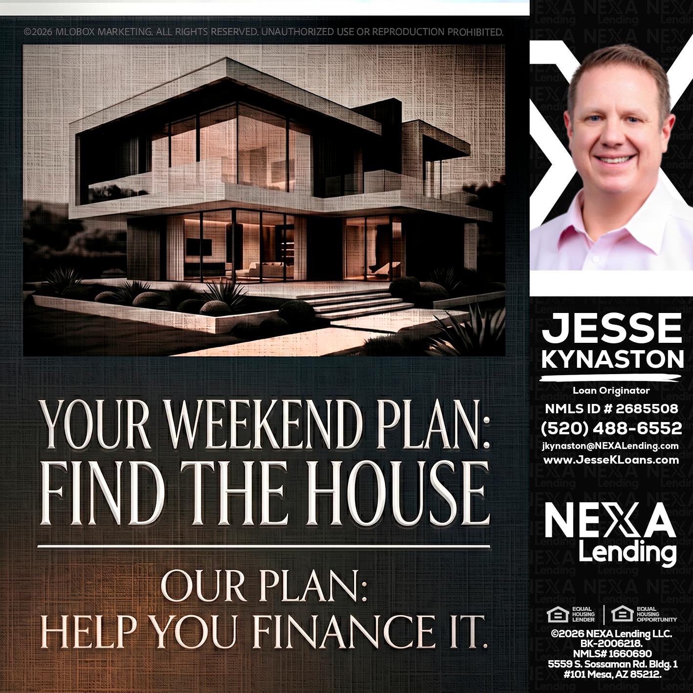 YOUR WEEKEND PLAN - Jesse Kynaston -Loan Originator