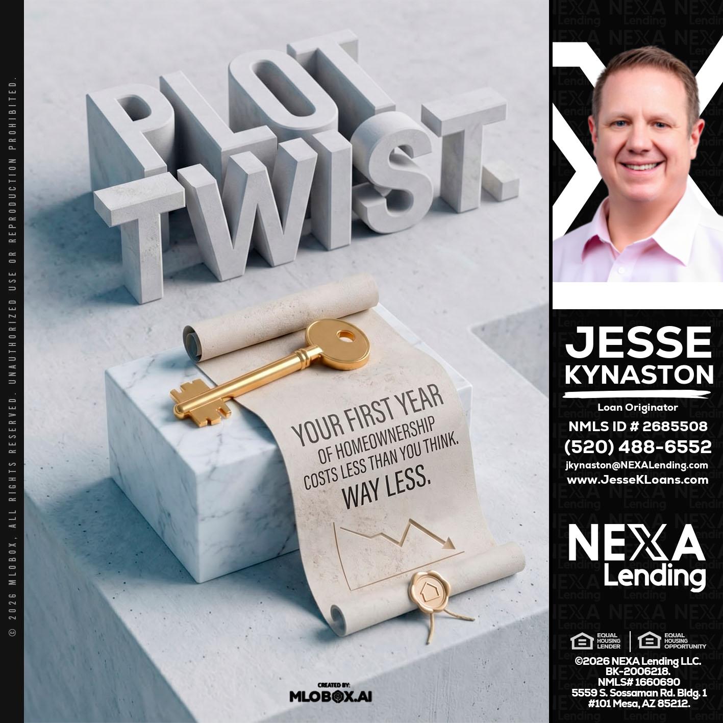 PLOT TWIST - Jesse Kynaston -Loan Originator