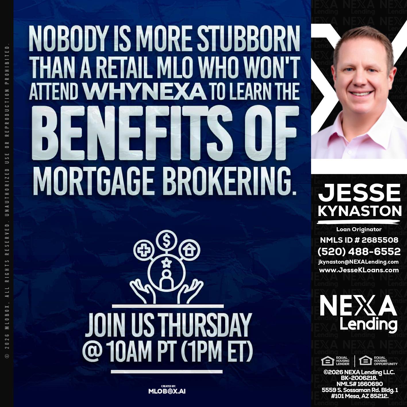 NOBODY IS MORE - Jesse Kynaston -Loan Originator