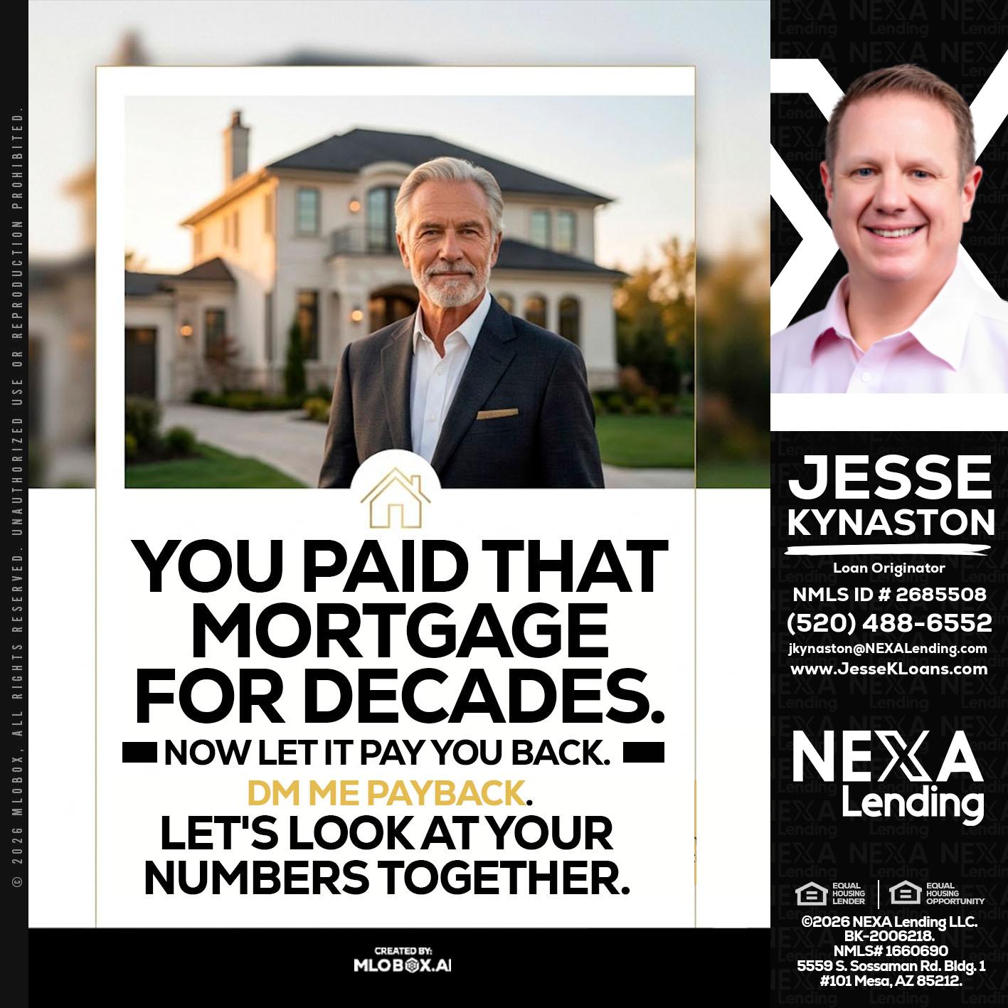 YOU PAID THAT MORTGAGE - Jesse Kynaston -Loan Originator