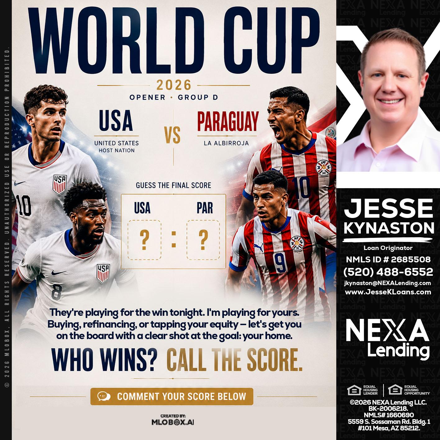 WORLD CUP 2026 - Jesse Kynaston -Loan Originator