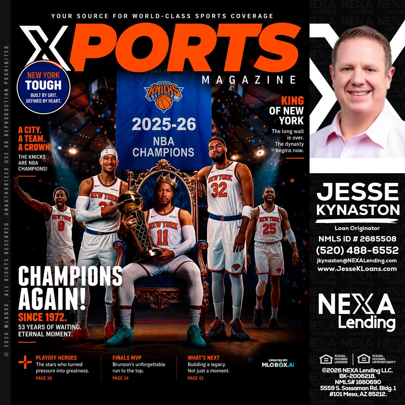 XPORTS MAGAZINE - Jesse Kynaston -Loan Originator