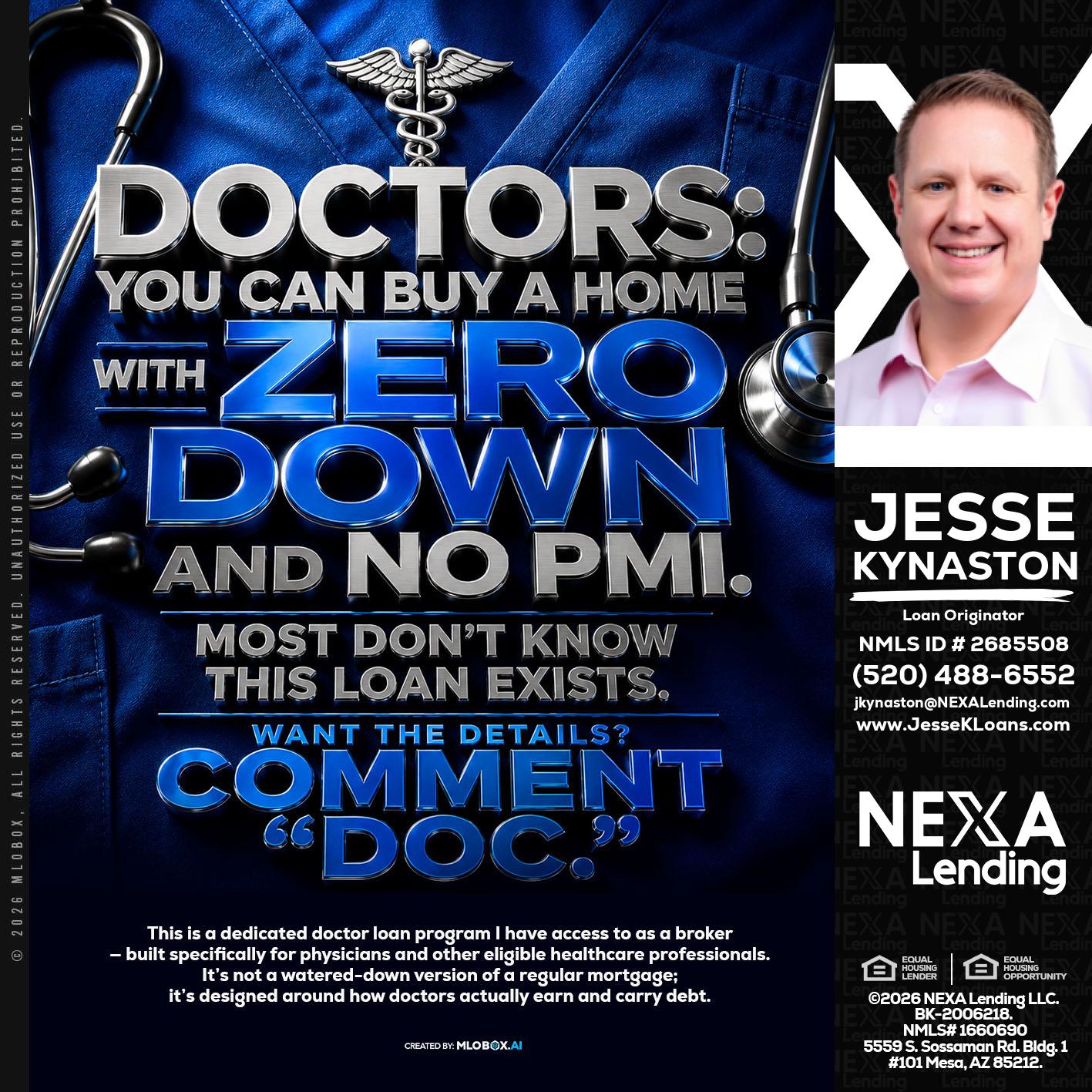 DOCTORS YOU CAN BUY - Jesse Kynaston -Loan Originator