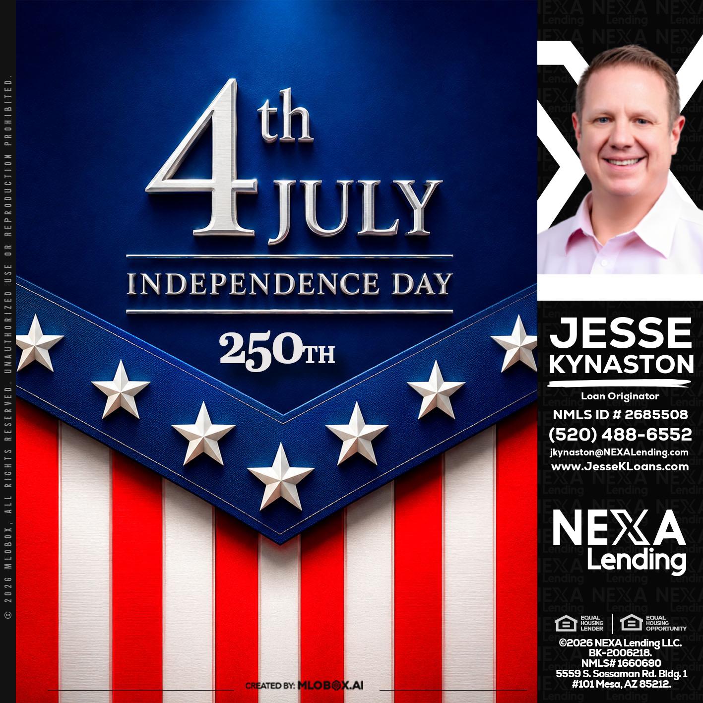 4th of july - Jesse Kynaston -Loan Originator