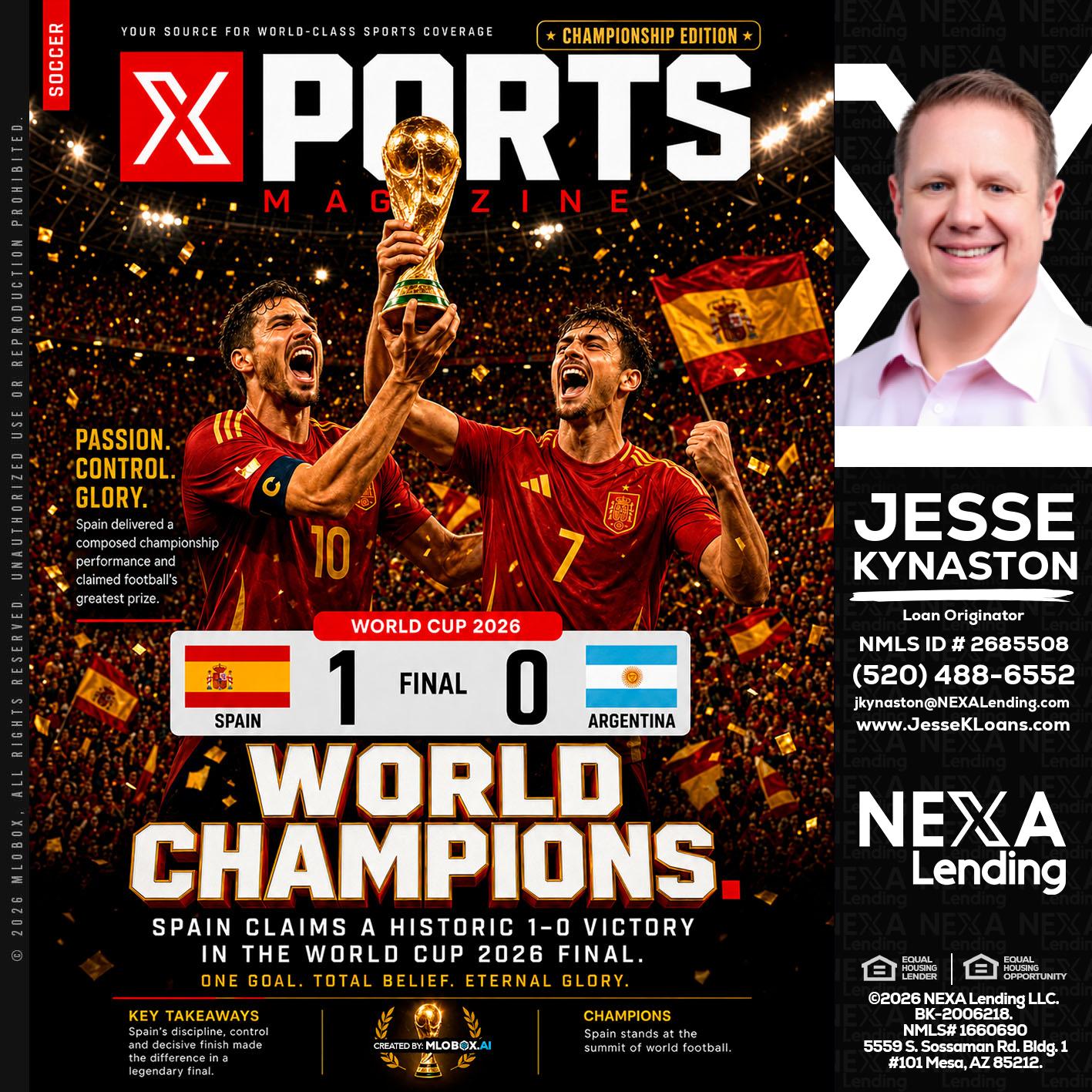 SPAIN CHAMPION - Jesse Kynaston -Loan Originator