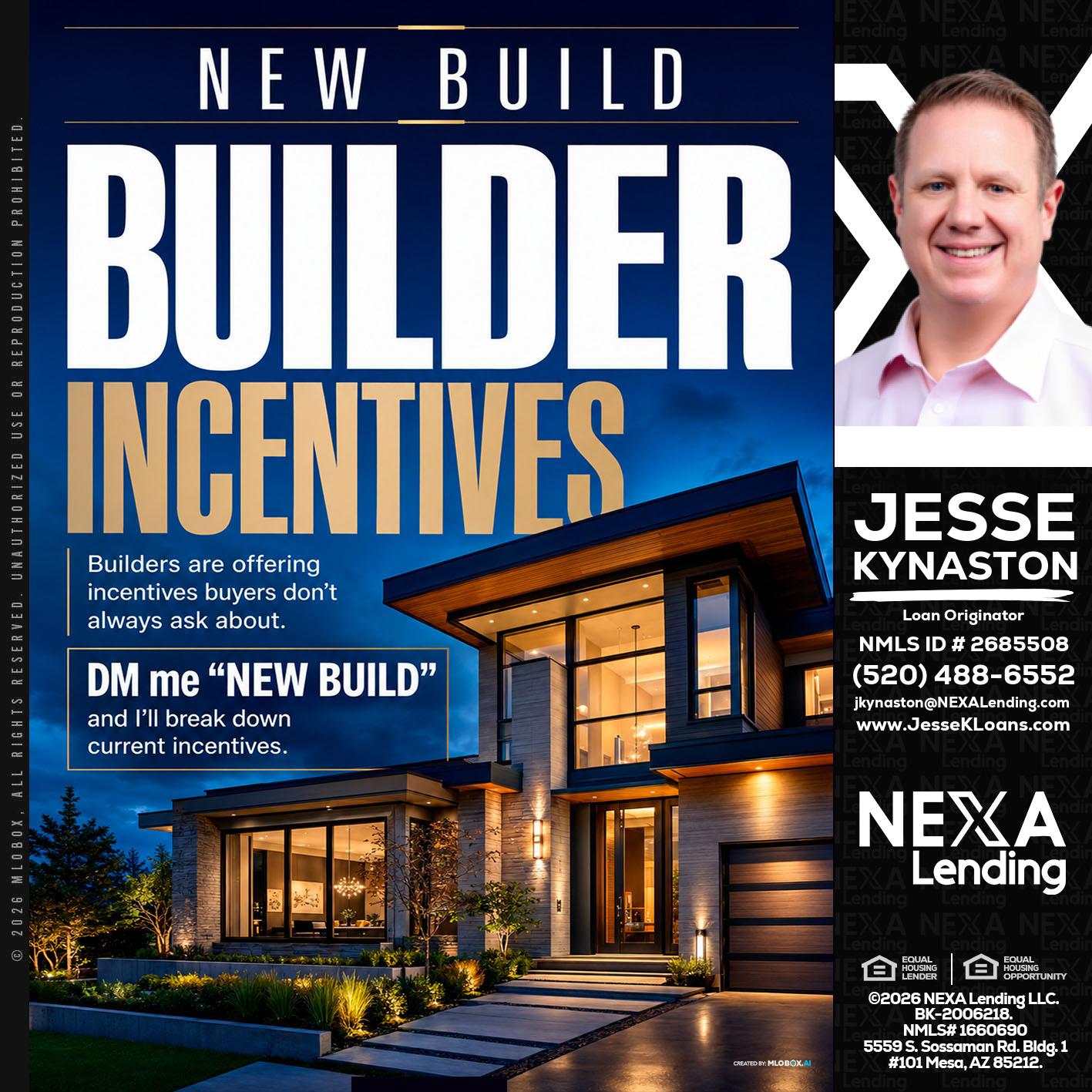 NEW BUILDER - Jesse Kynaston -Loan Originator