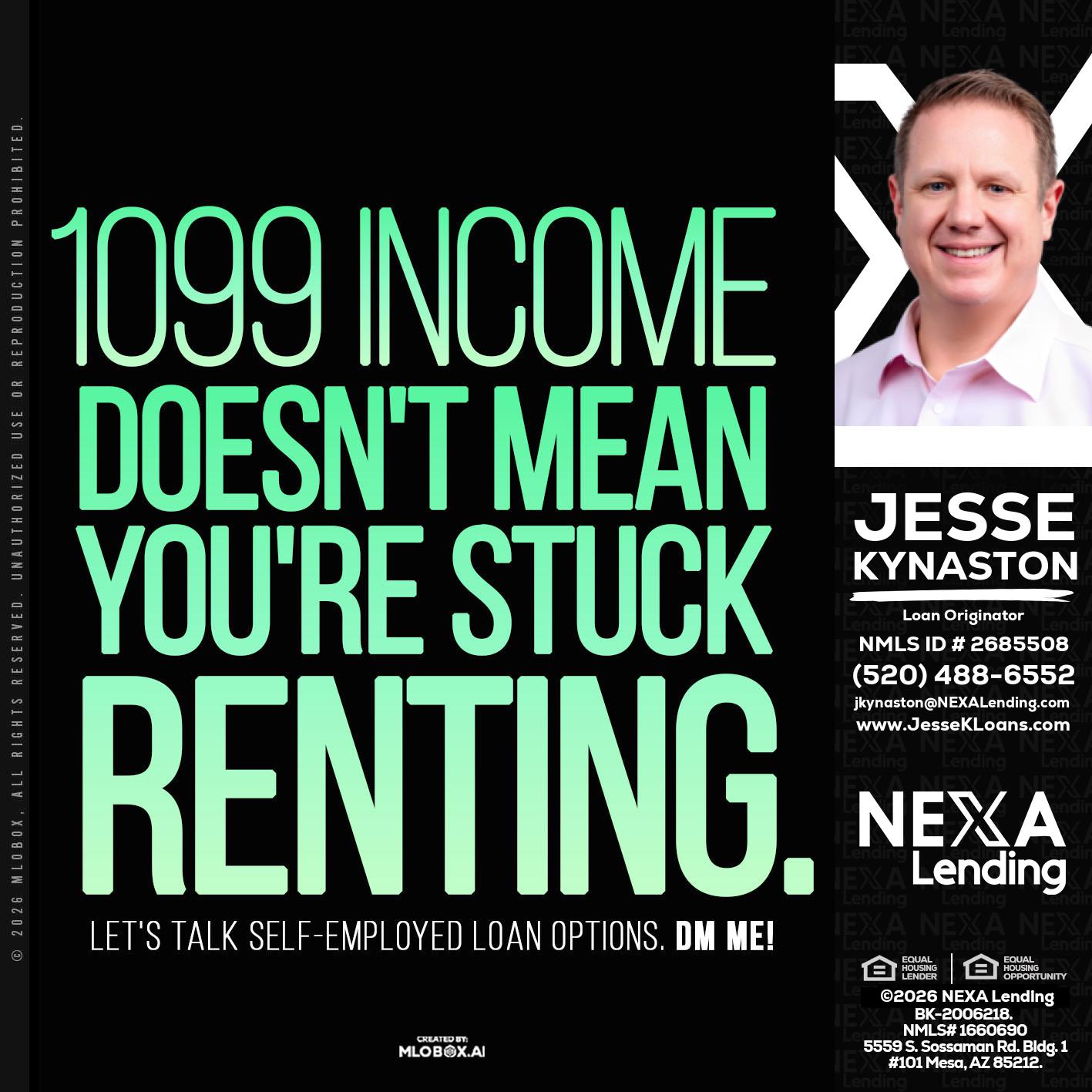 1099 income - Jesse Kynaston -Loan Originator