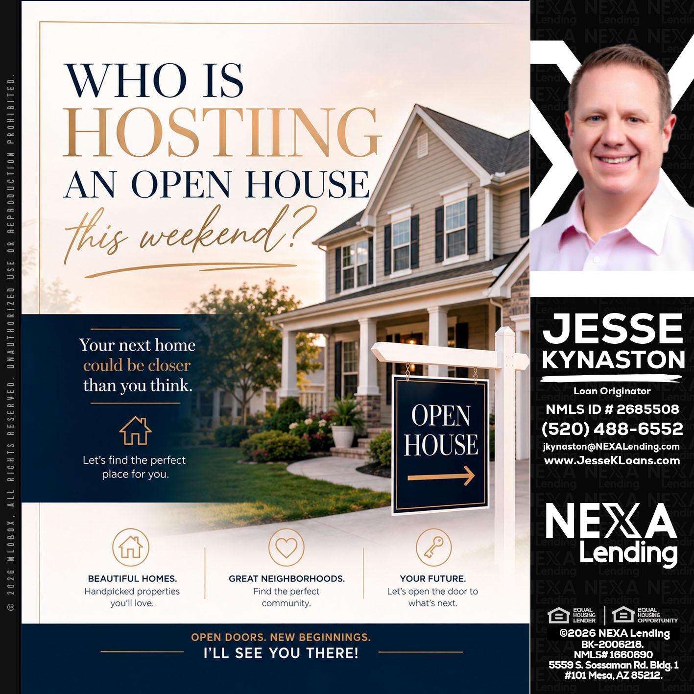 WHOS HOSTING - Jesse Kynaston -Loan Originator