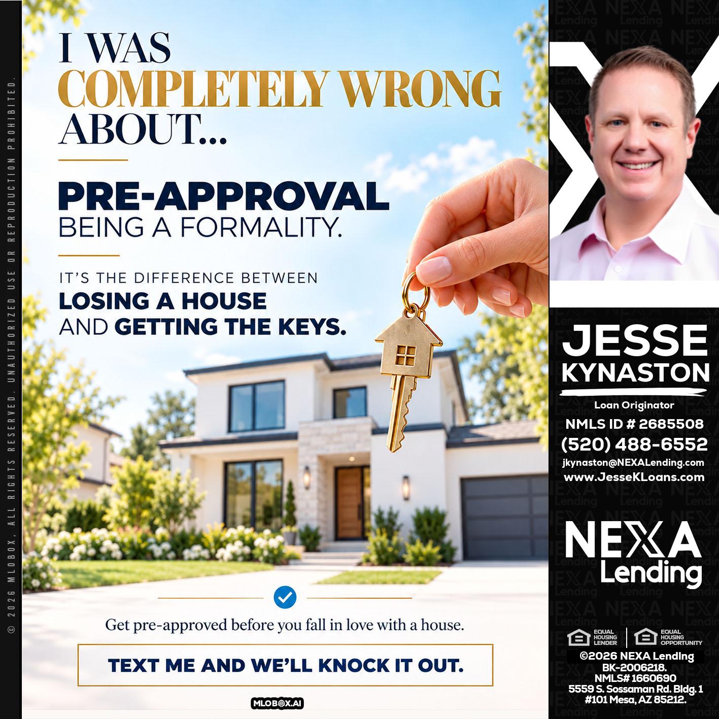 I WAS COMPLETALLY WRONG - Jesse Kynaston -Loan Originator